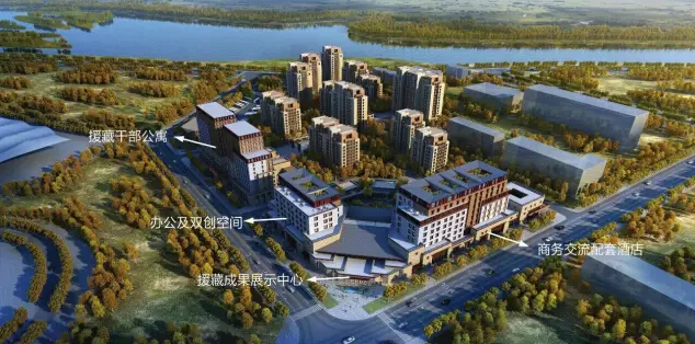 北京市、西藏自治区主要领导为京藏交流中心项目培土